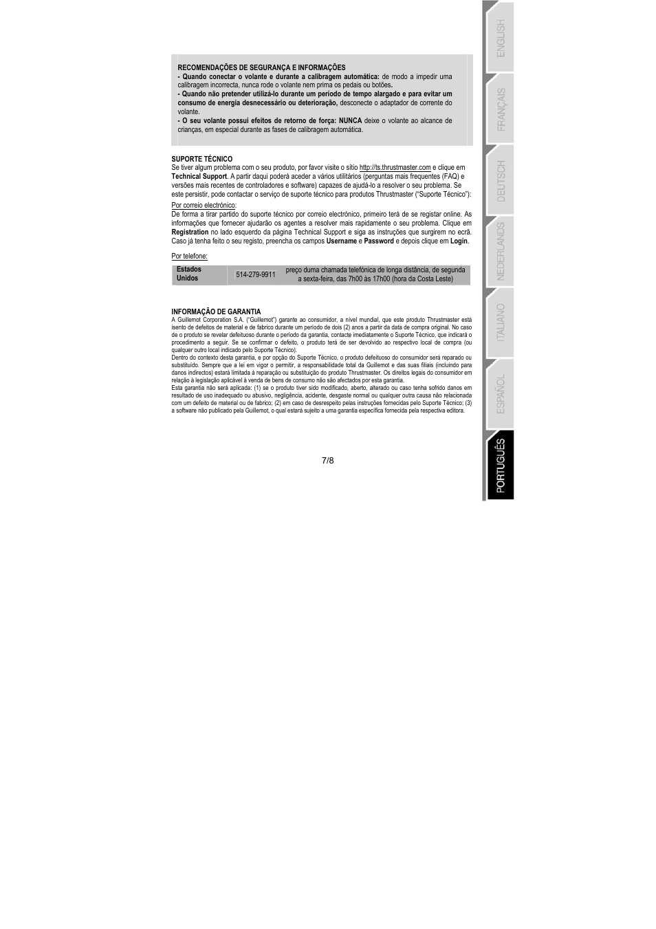 Thrustmaster GT 2-in-1 Force Feedback User Manual | Page 58 / 59