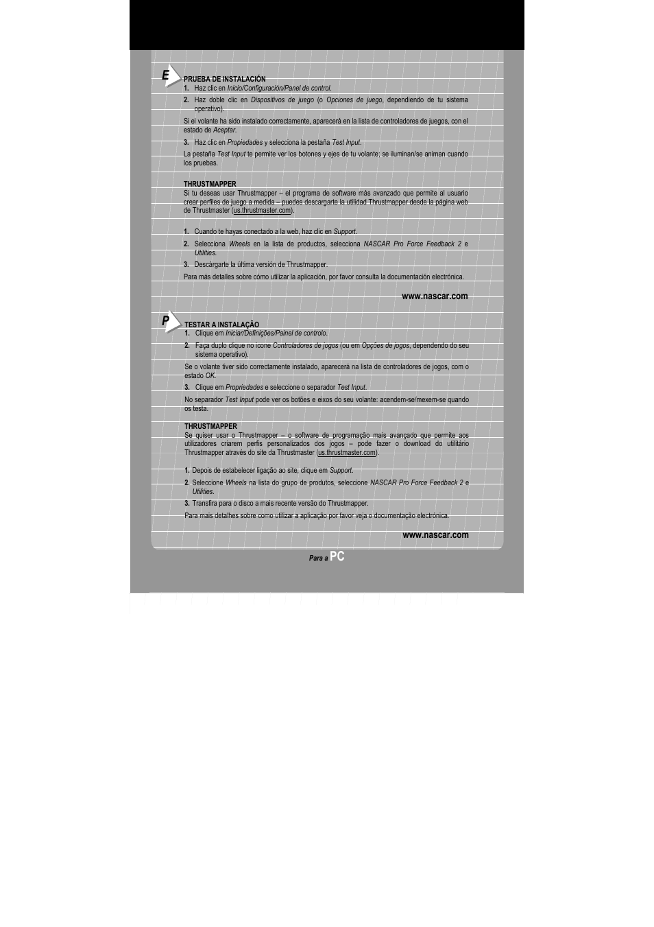Thrustmaster Nascar Pro Force Feedback 2 User Manual | Page 4 / 4