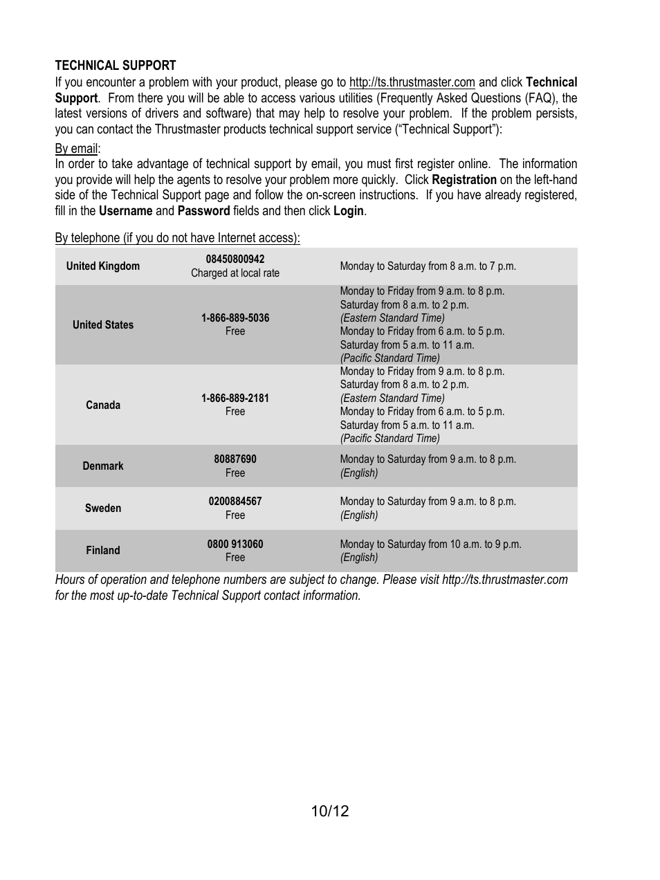 Thrustmaster Rally GT Pro Force Feedback User Manual | Page 11 / 147