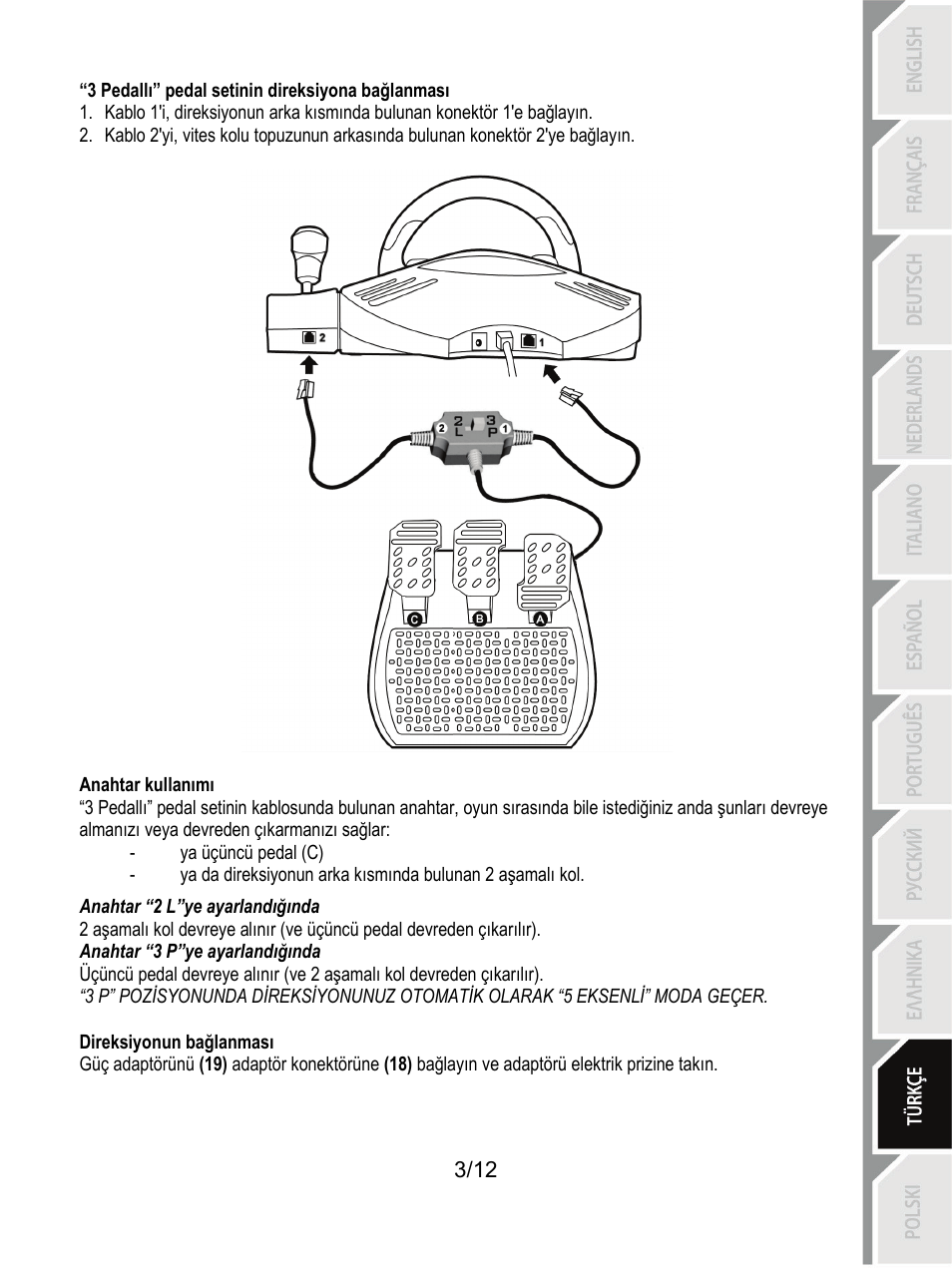 Thrustmaster Rally GT Pro Force Feedback User Manual | Page 112 / 147