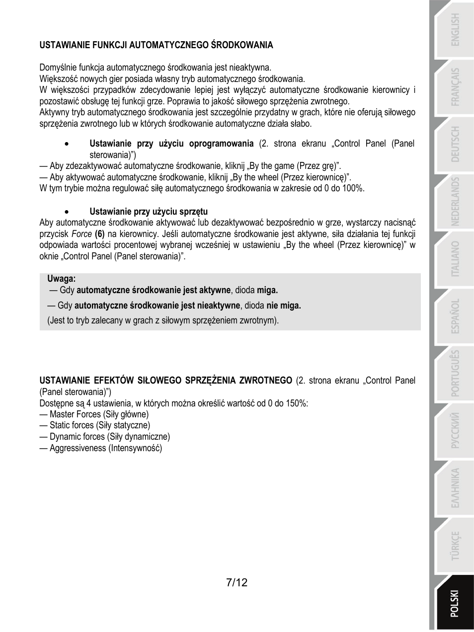 Thrustmaster Rally GT Pro Force Feedback User Manual | Page 128 / 147