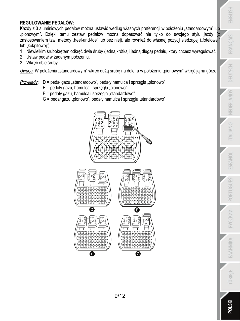 Thrustmaster Rally GT Pro Force Feedback User Manual | Page 130 / 147