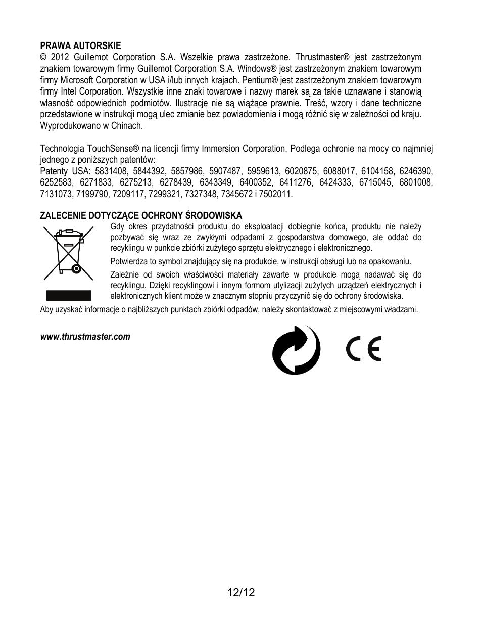 Thrustmaster Rally GT Pro Force Feedback User Manual | Page 133 / 147