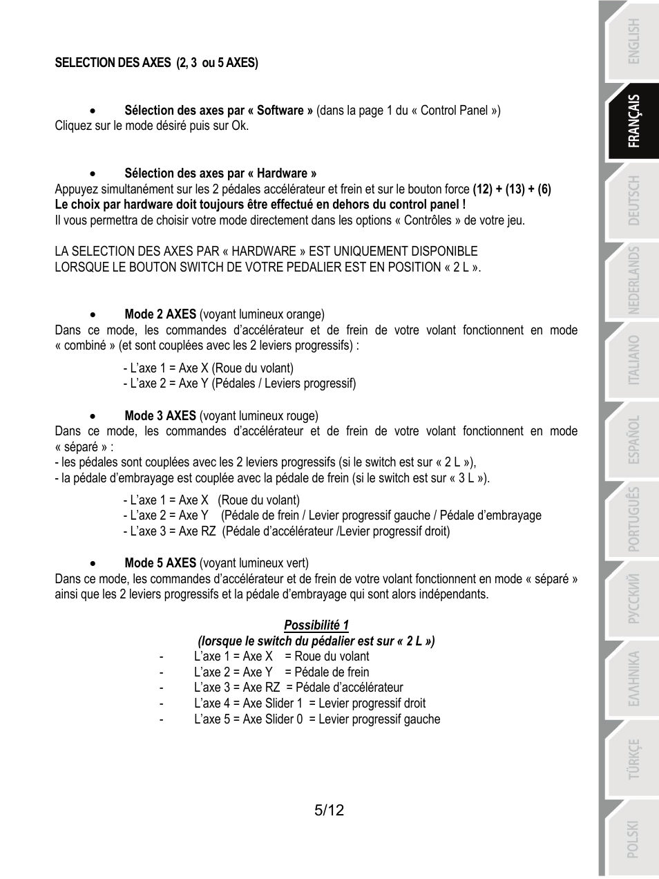 Thrustmaster Rally GT Pro Force Feedback User Manual | Page 18 / 147