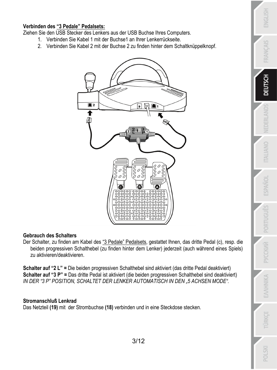 Thrustmaster Rally GT Pro Force Feedback User Manual | Page 28 / 147