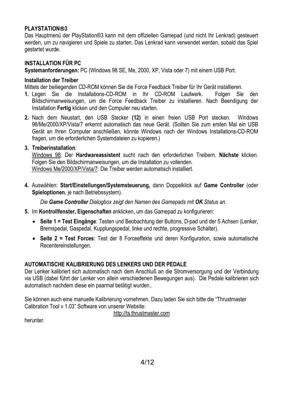 Playstation(3 | Thrustmaster Rally GT Pro Force Feedback User Manual | Page 29 / 147