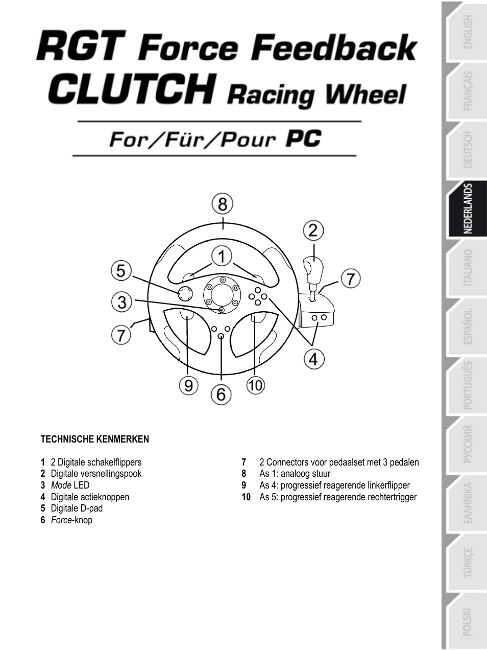 04_ned_rgt ffb clutch_v4, Handleiding | Thrustmaster Rally GT Pro Force Feedback User Manual | Page 38 / 147