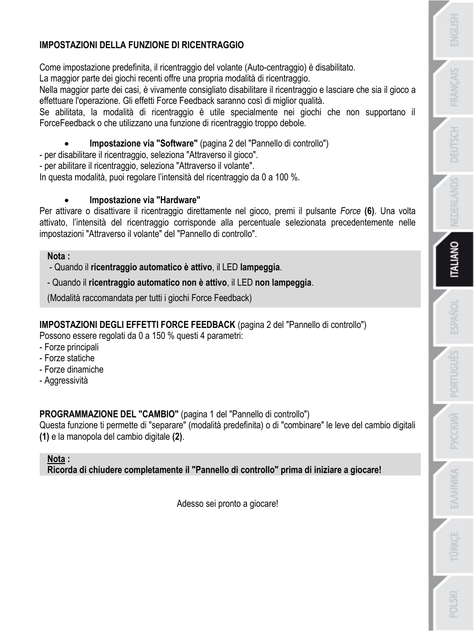 Thrustmaster Rally GT Pro Force Feedback User Manual | Page 56 / 147