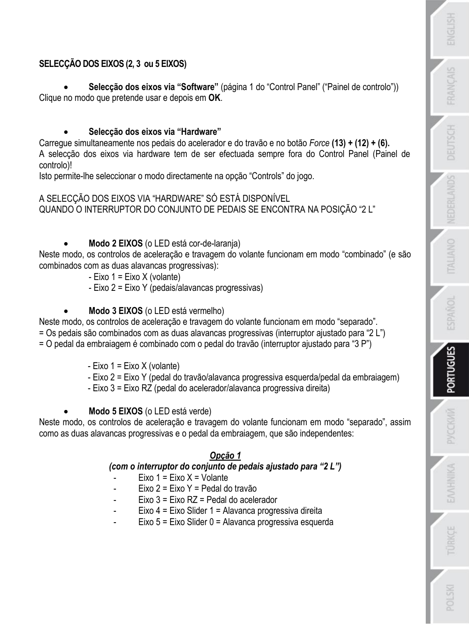 Thrustmaster Rally GT Pro Force Feedback User Manual | Page 78 / 147