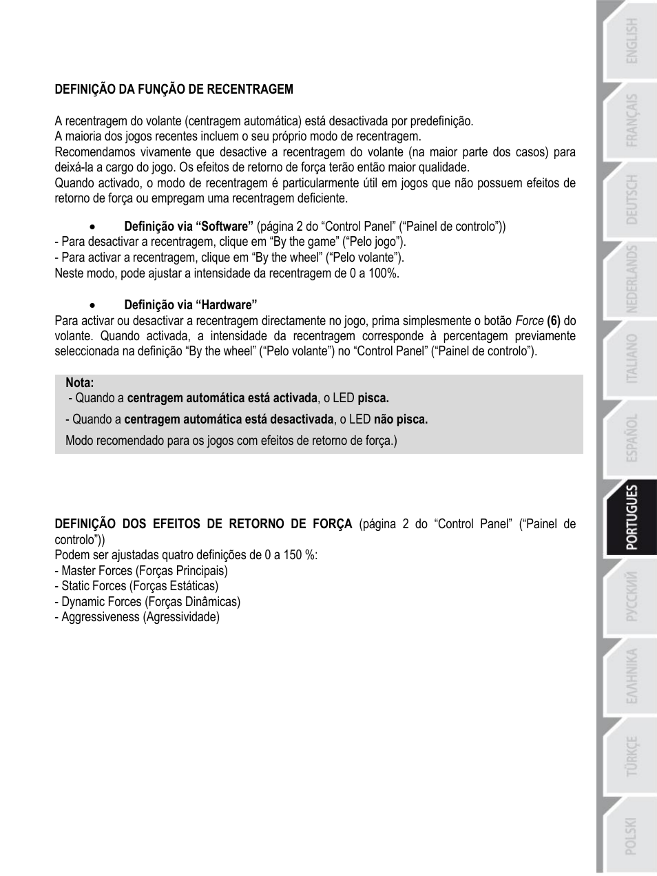 Thrustmaster Rally GT Pro Force Feedback User Manual | Page 80 / 147