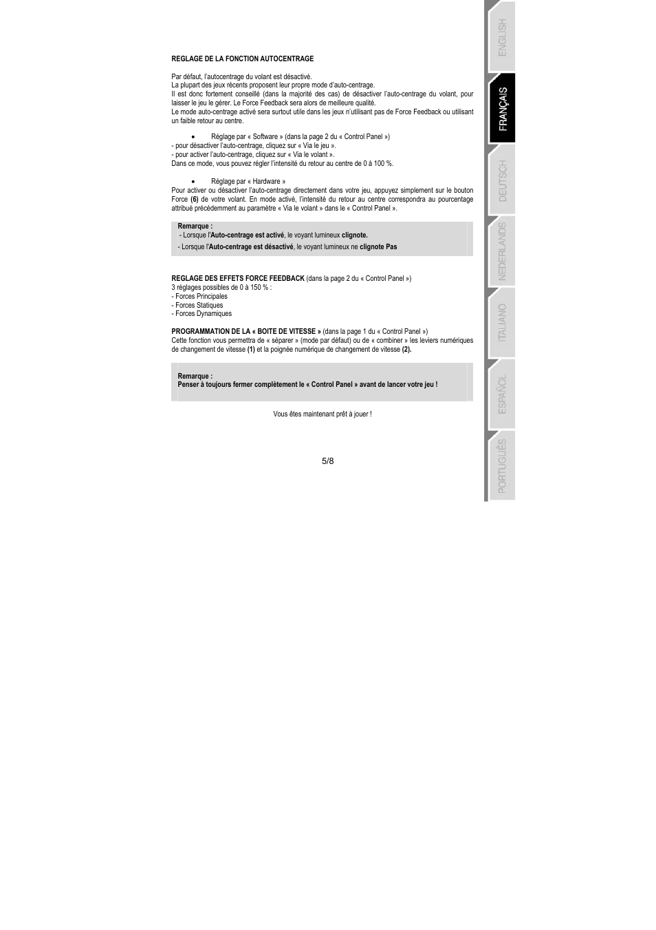 Thrustmaster RGT PRO Extra Pedal User Manual | Page 14 / 59