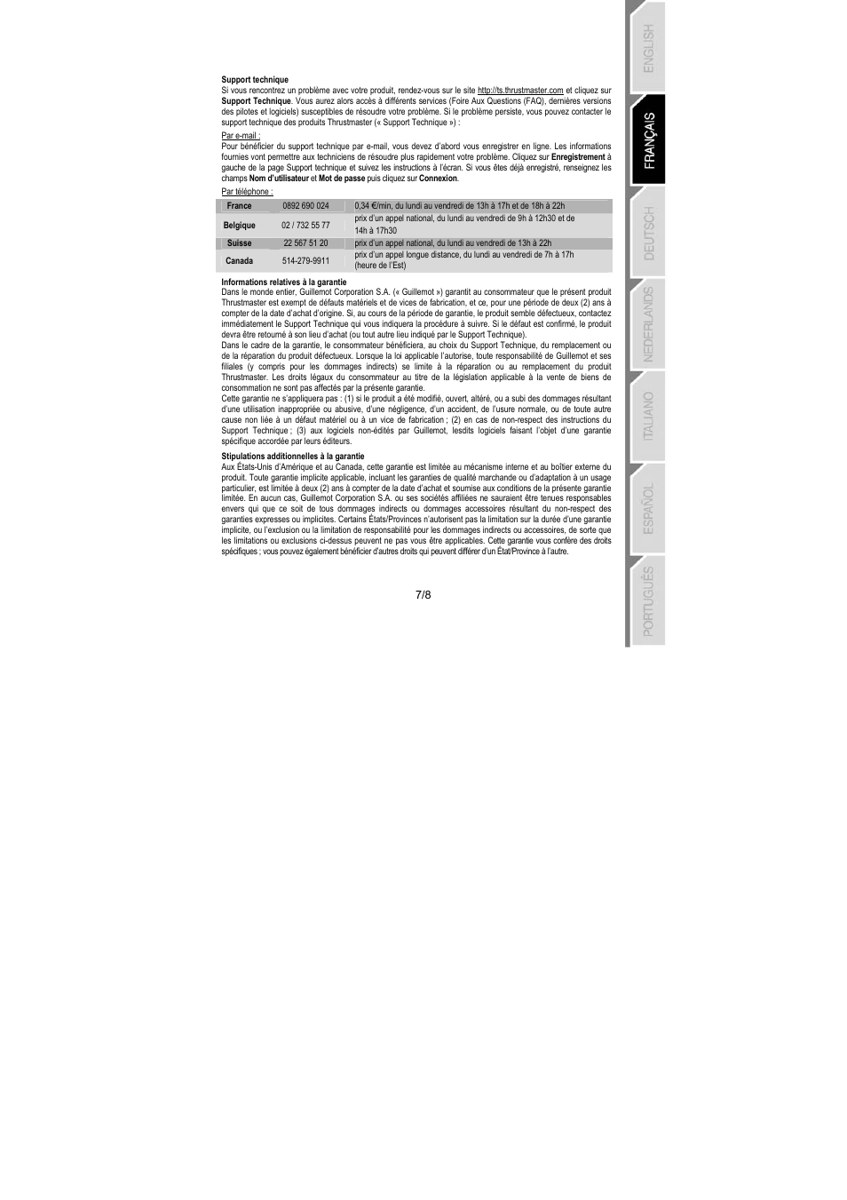 Thrustmaster RGT PRO Extra Pedal User Manual | Page 16 / 59