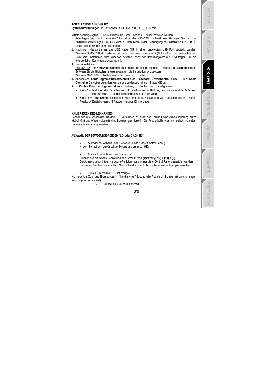 Thrustmaster RGT PRO Extra Pedal User Manual | Page 20 / 59