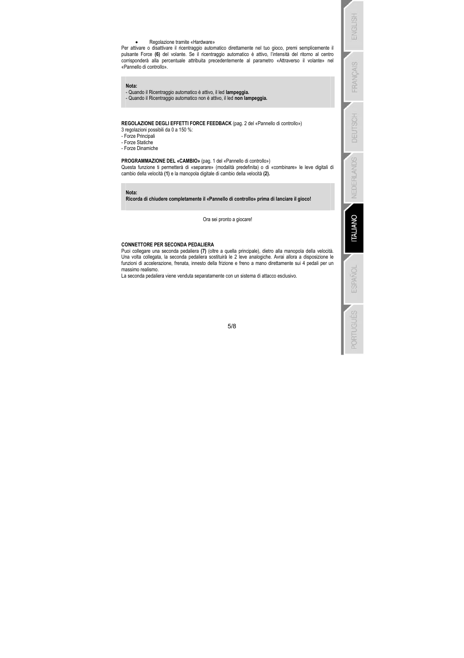 Thrustmaster RGT PRO Extra Pedal User Manual | Page 38 / 59