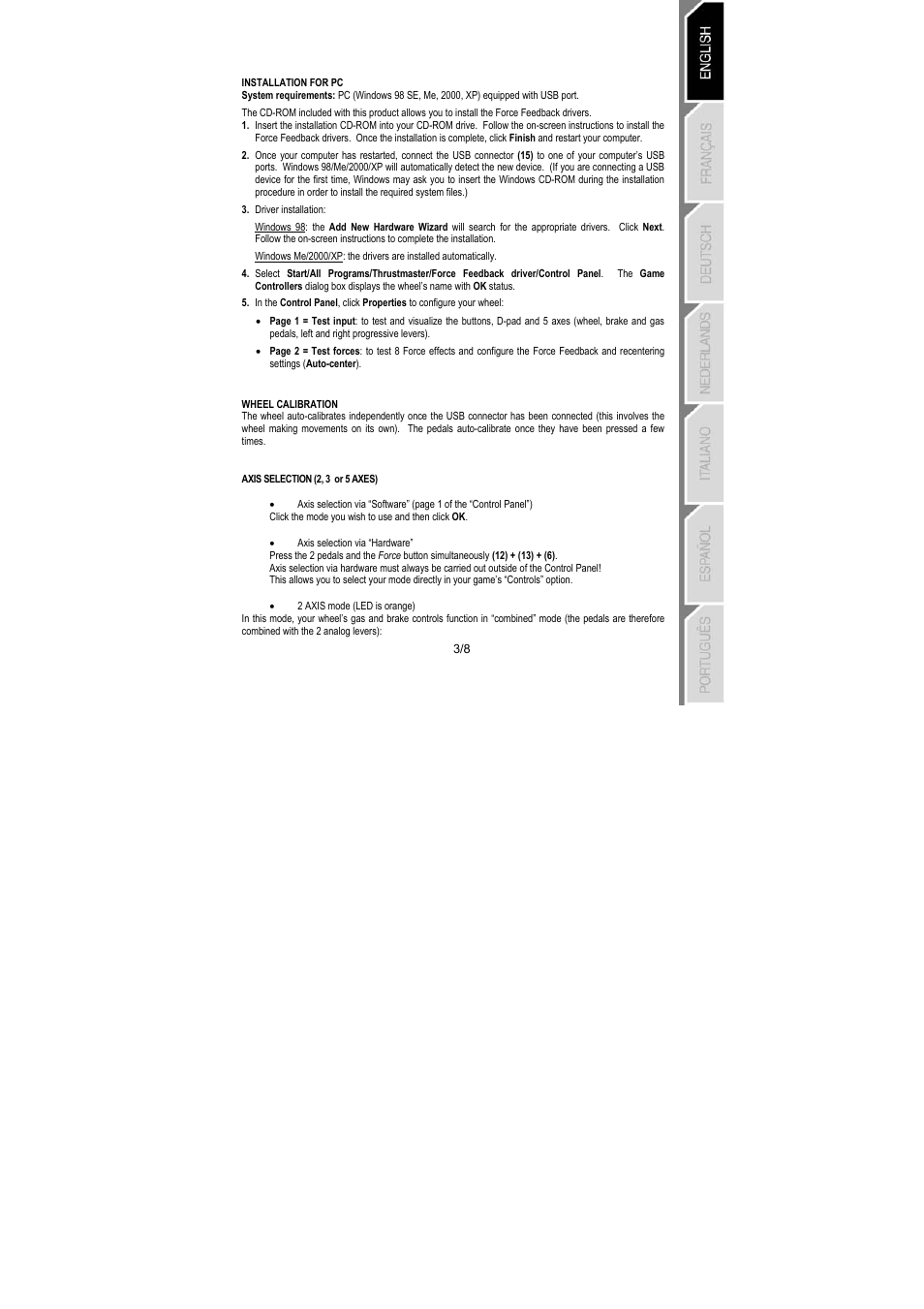 Thrustmaster RGT PRO Extra Pedal User Manual | Page 4 / 59