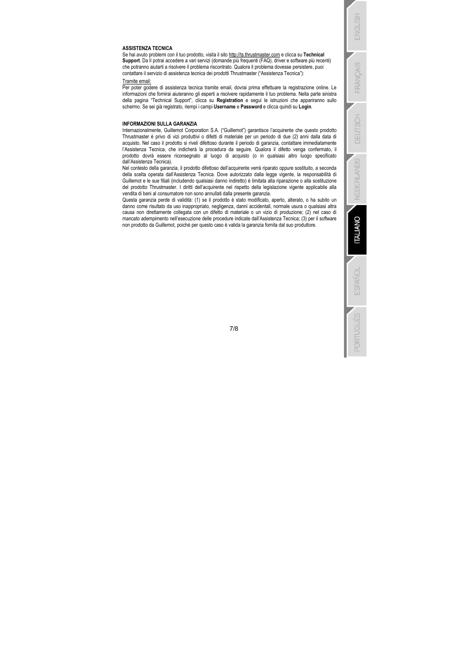 Thrustmaster RGT PRO Extra Pedal User Manual | Page 40 / 59