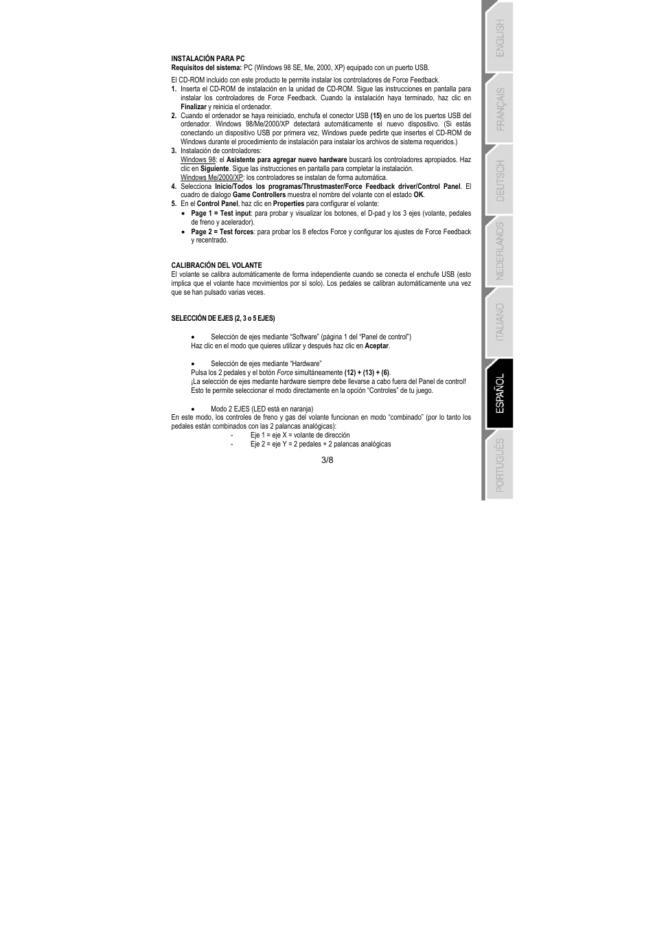 Thrustmaster RGT PRO Extra Pedal User Manual | Page 44 / 59