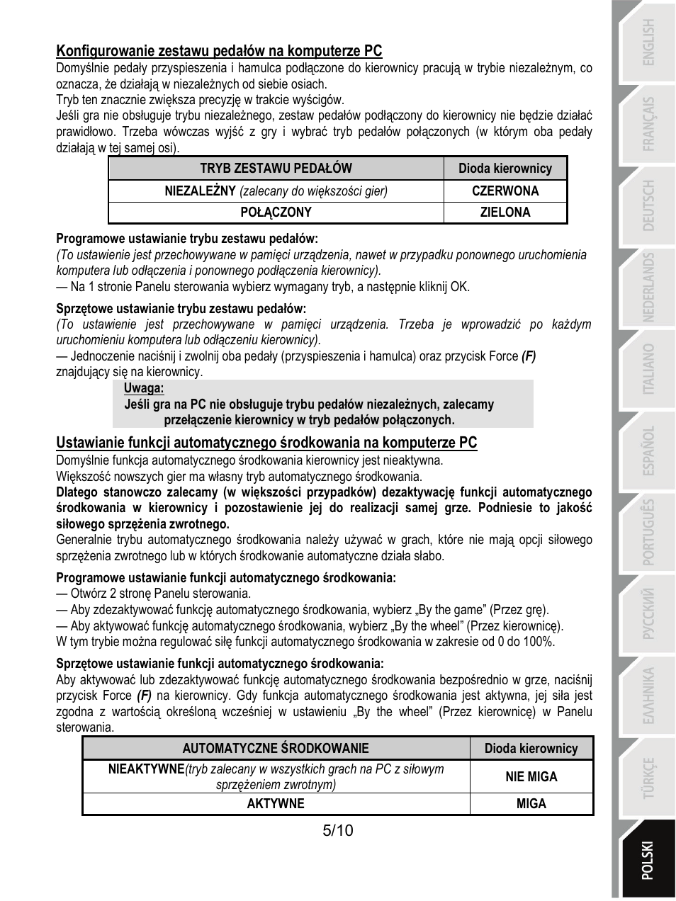 Thrustmaster T100 FFB User Manual | Page 106 / 121