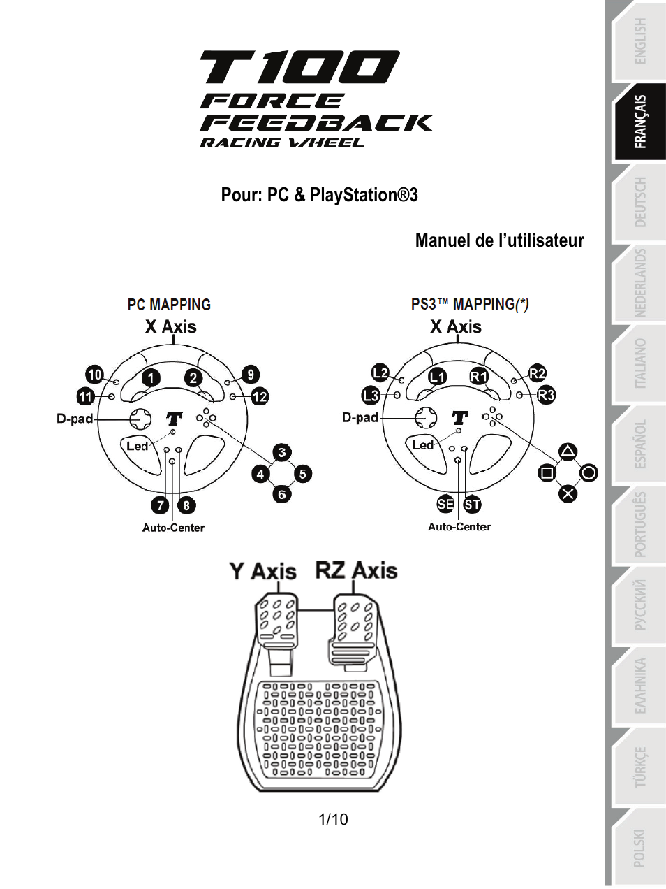02_fra_t100_ffb_v4 | Thrustmaster T100 FFB User Manual | Page 12 / 121