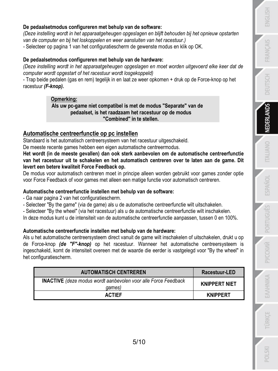 Thrustmaster T100 FFB User Manual | Page 36 / 121