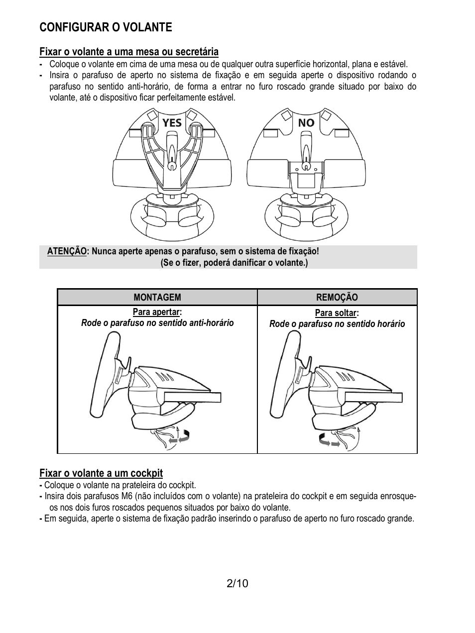 Configurar o volante | Thrustmaster T100 FFB User Manual | Page 63 / 121