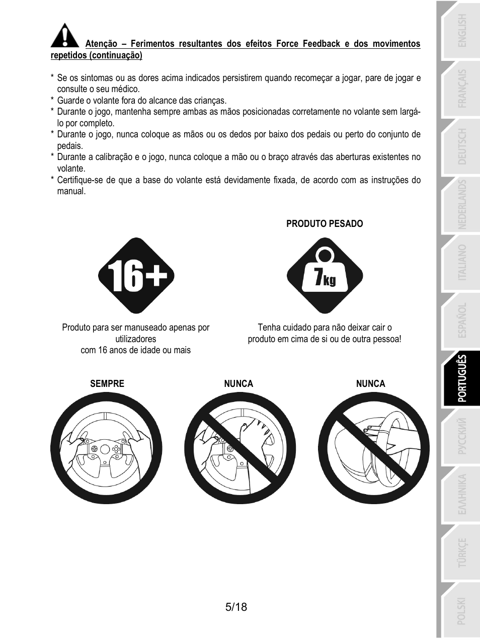 Thrustmaster T300 Ferrari GTE User Manual | Page 114 / 375