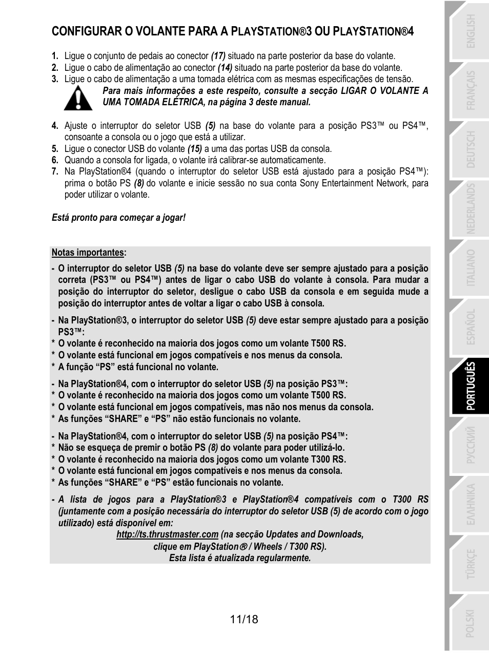 Configurar o volante para a p, 3 ou p | Thrustmaster T300 Ferrari GTE User Manual | Page 120 / 375
