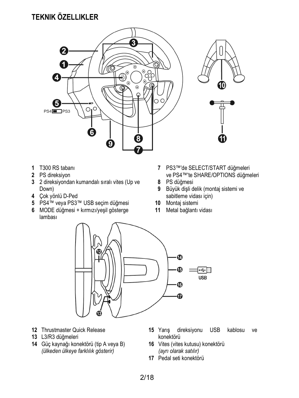 Teknik özellikler | Thrustmaster T300 Ferrari GTE User Manual | Page 165 / 375