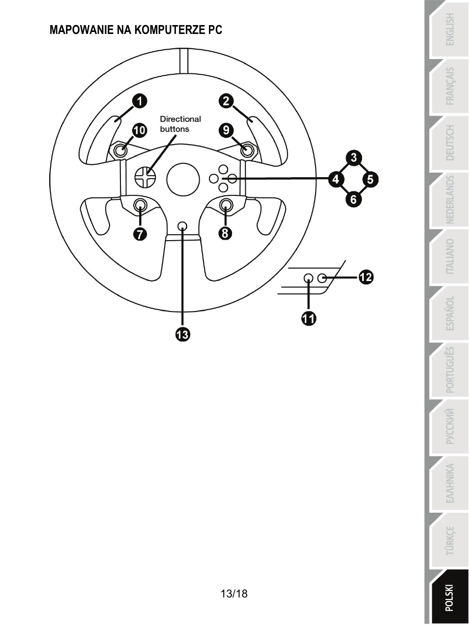 Mapowanie na komputerze pc | Thrustmaster T300 Ferrari GTE User Manual | Page 194 / 375