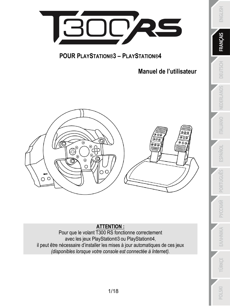 02_fra_t300 rs ps3-ps4, Français | Thrustmaster T300 Ferrari GTE User Manual | Page 20 / 375