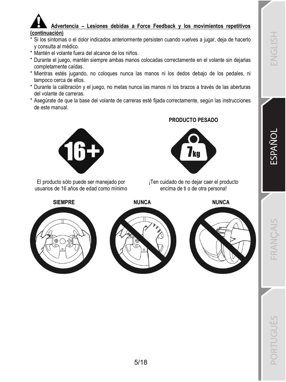 Thrustmaster T300 Ferrari GTE User Manual | Page 240 / 375