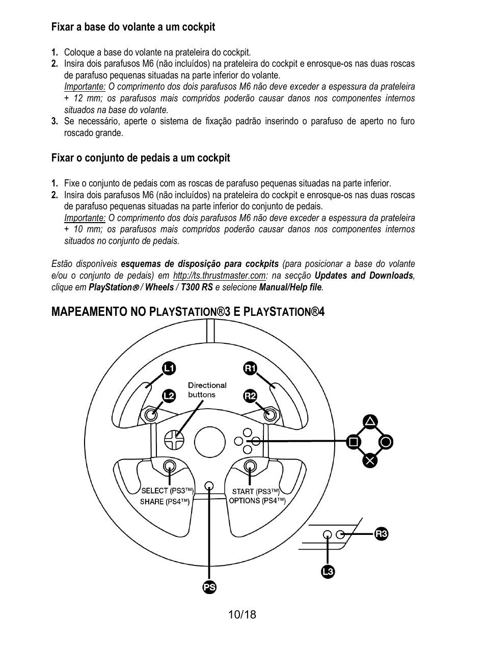 Mapeamento no p, 3 e p | Thrustmaster T300 Ferrari GTE User Manual | Page 281 / 375
