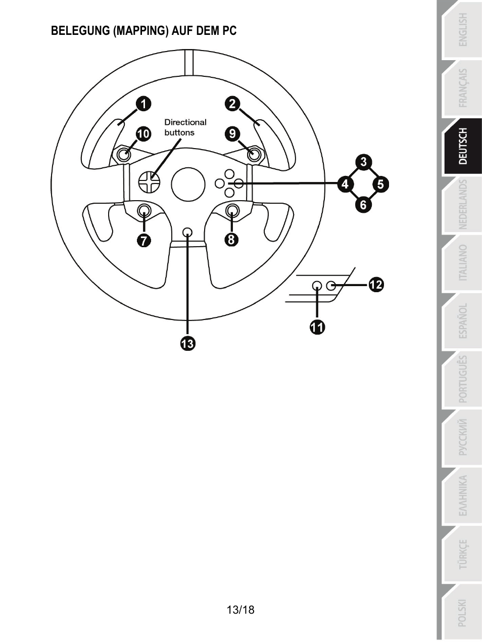 Belegung (mapping) auf dem pc | Thrustmaster T300 Ferrari GTE User Manual | Page 50 / 375