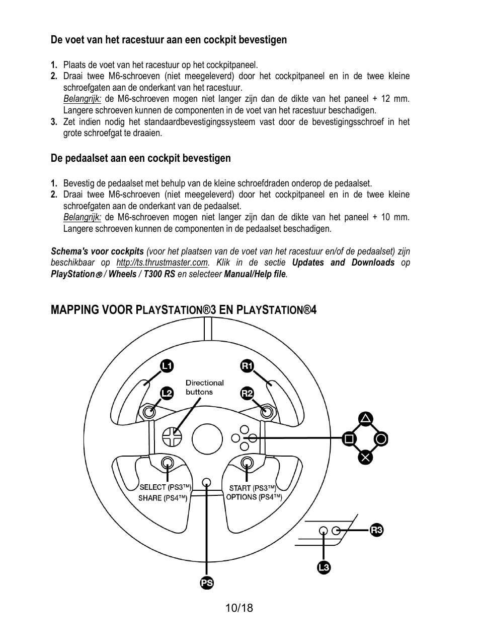Mapping voor p, 3 en p | Thrustmaster T300 Ferrari GTE User Manual | Page 65 / 375