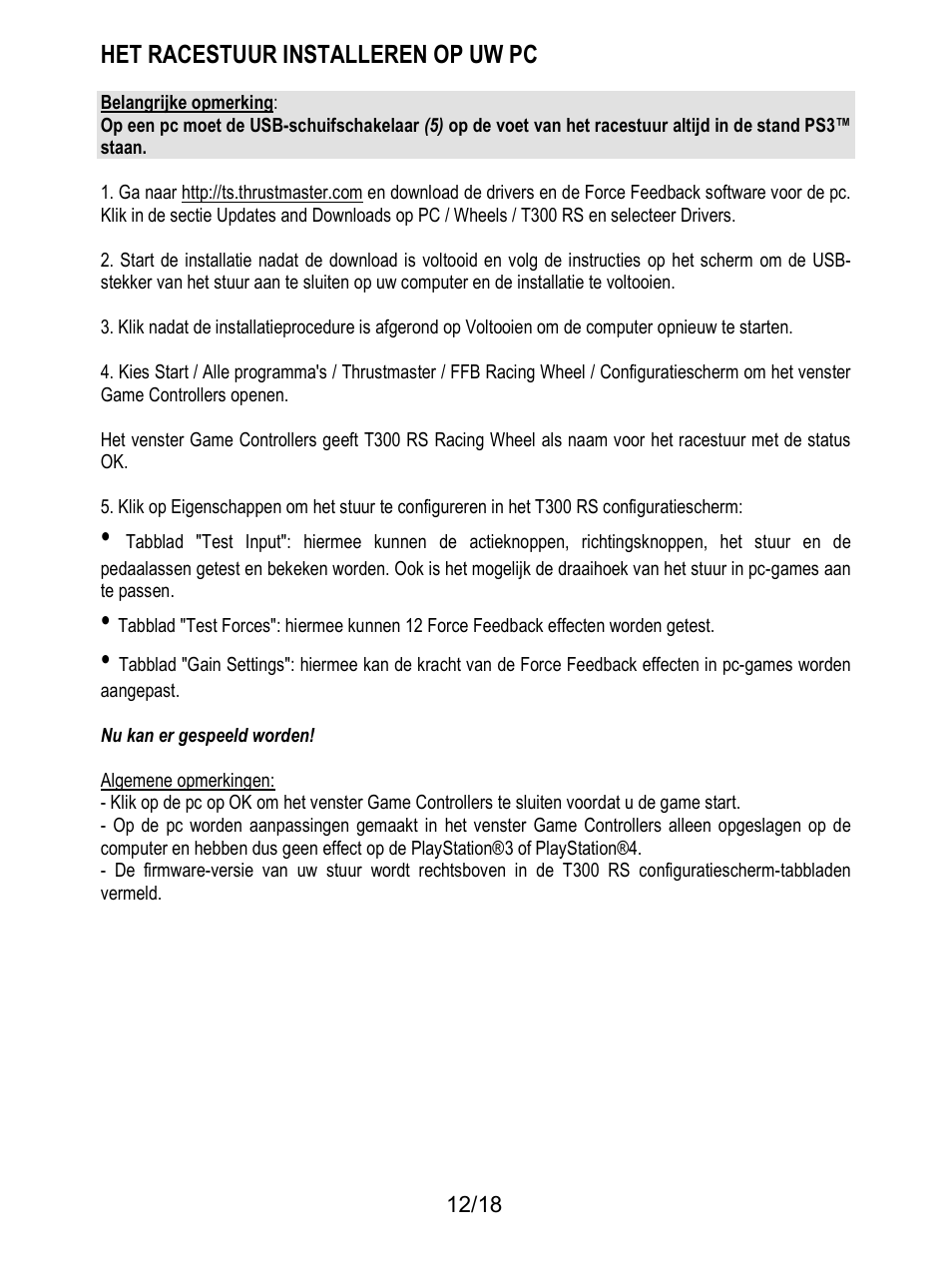 Het racestuur installeren op uw pc | Thrustmaster T300 Ferrari GTE User Manual | Page 67 / 375
