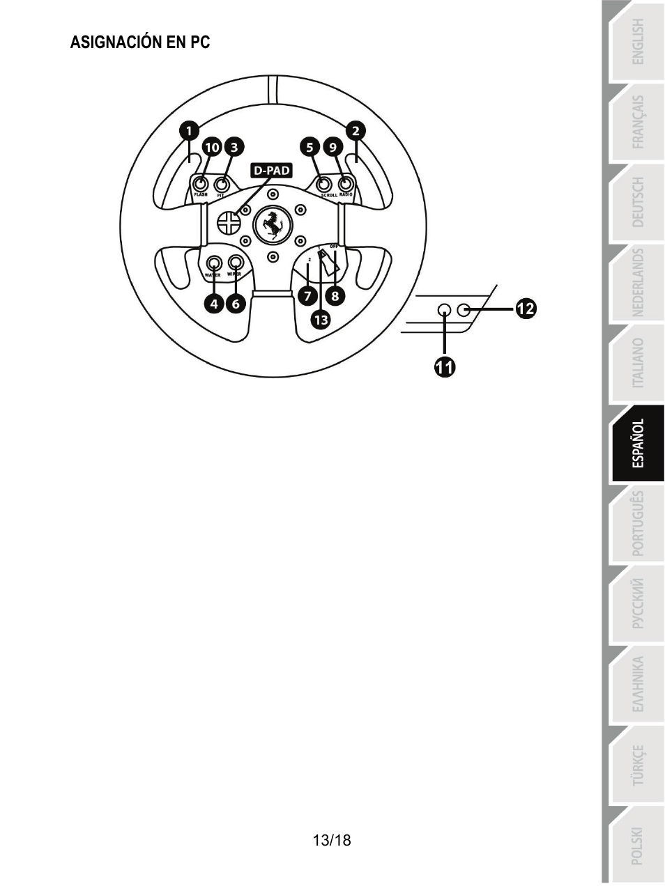 Asignación en pc | Thrustmaster T300 Ferrari GTE User Manual | Page 104 / 217