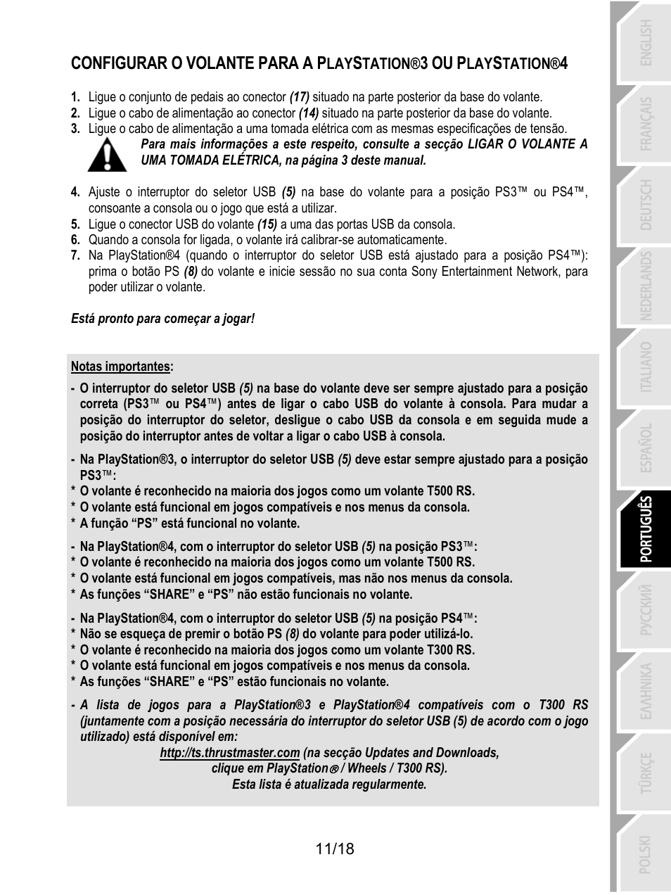 Configurar o volante para a p, 3 ou p | Thrustmaster T300 Ferrari GTE User Manual | Page 120 / 217