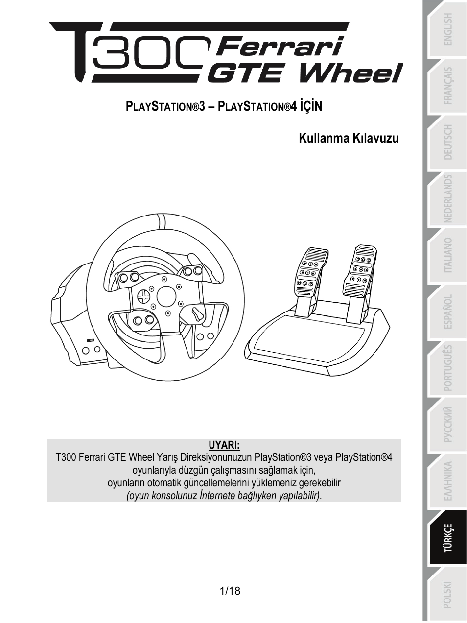 10_tur_t300 ferrari gte wheel ps3-ps4, Kullanim kilavuzu | Thrustmaster T300 Ferrari GTE User Manual | Page 164 / 217