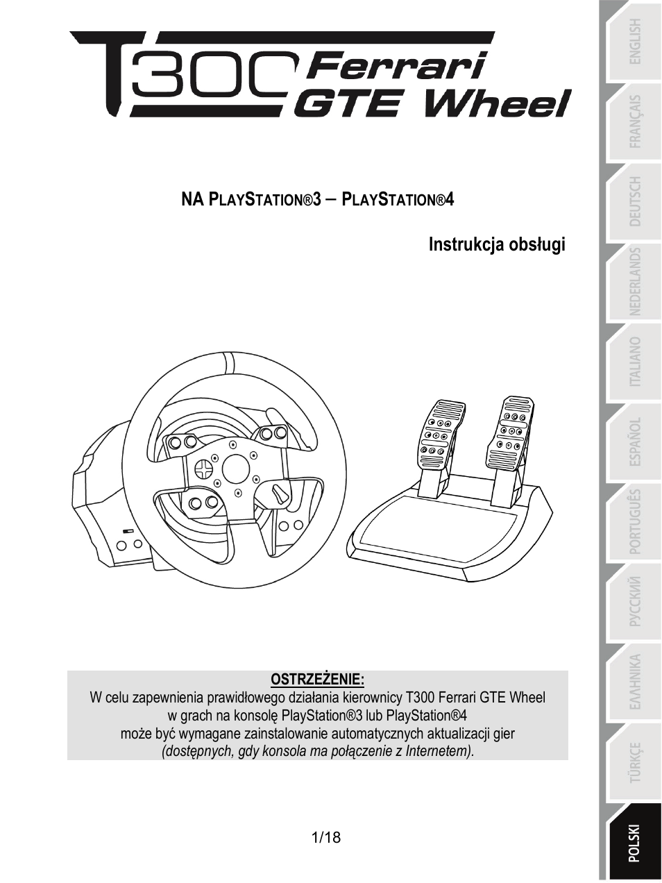 11_pol_t300 ferrari gte wheel ps3-ps4, Instrukcja obsługi | Thrustmaster T300 Ferrari GTE User Manual | Page 182 / 217