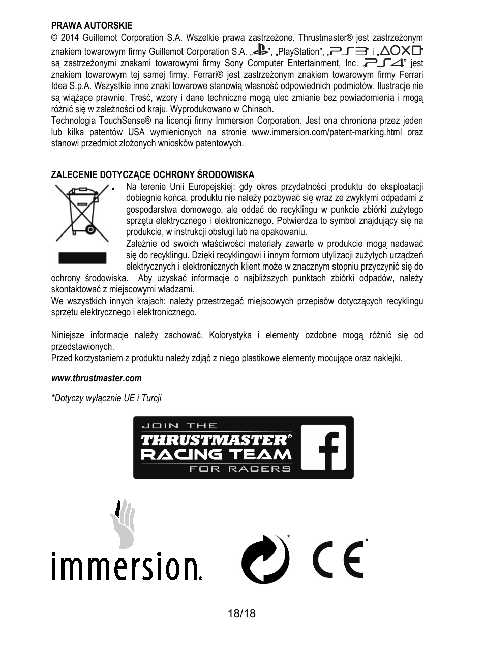 Thrustmaster T300 Ferrari GTE User Manual | Page 199 / 217