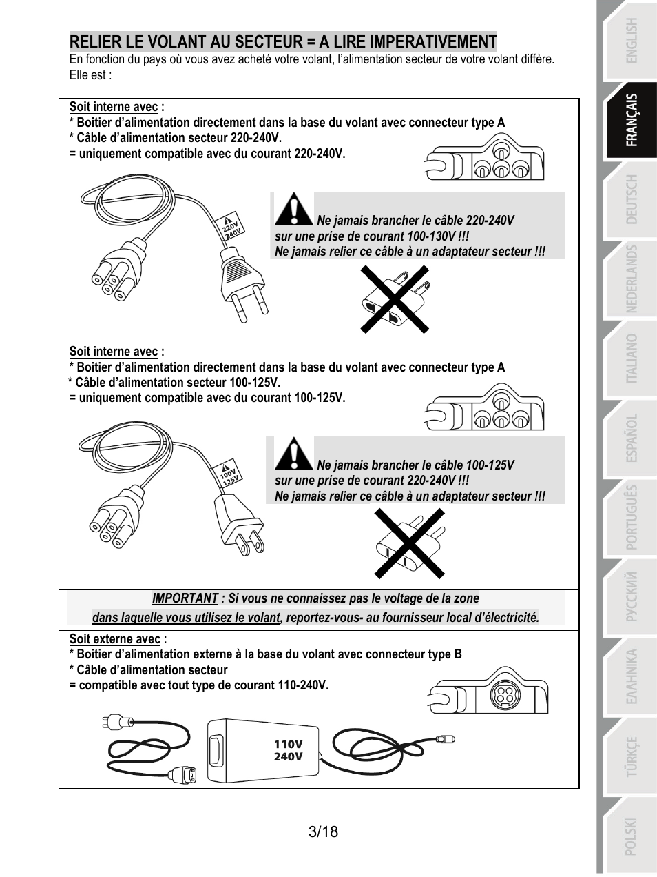 Thrustmaster T300 Ferrari GTE User Manual | Page 22 / 217