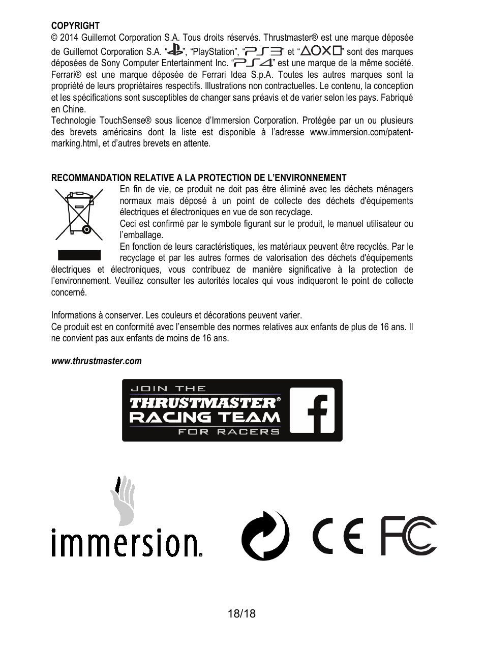 Thrustmaster T300 Ferrari GTE User Manual | Page 37 / 217