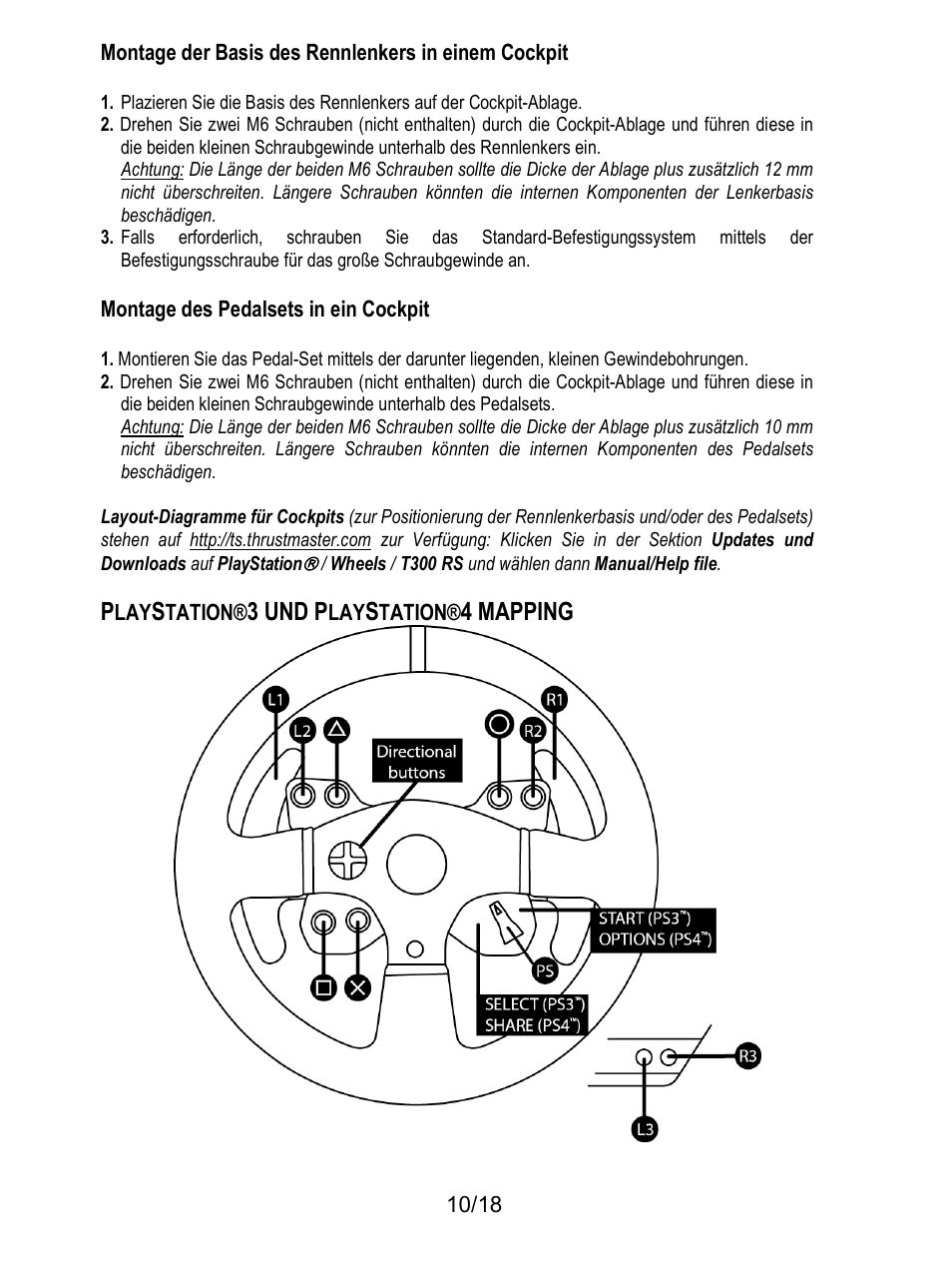 3 und p, 4 mapping | Thrustmaster T300 Ferrari GTE User Manual | Page 47 / 217