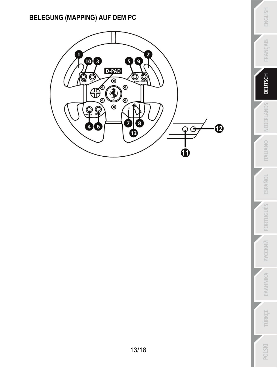 Belegung (mapping) auf dem pc | Thrustmaster T300 Ferrari GTE User Manual | Page 50 / 217