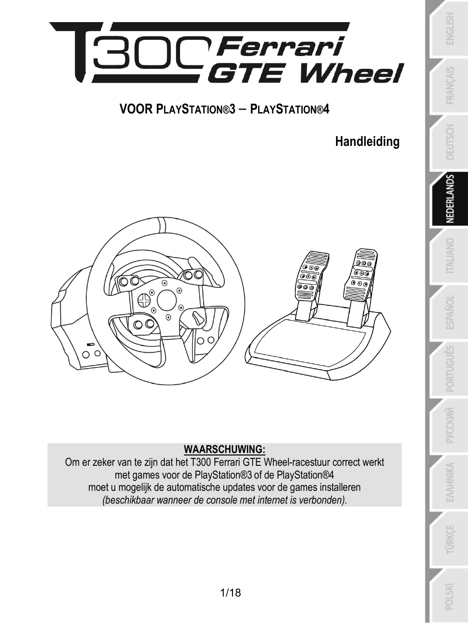 04_ned_t300 ferrari gte wheel ps3-ps4, Handleiding | Thrustmaster T300 Ferrari GTE User Manual | Page 56 / 217