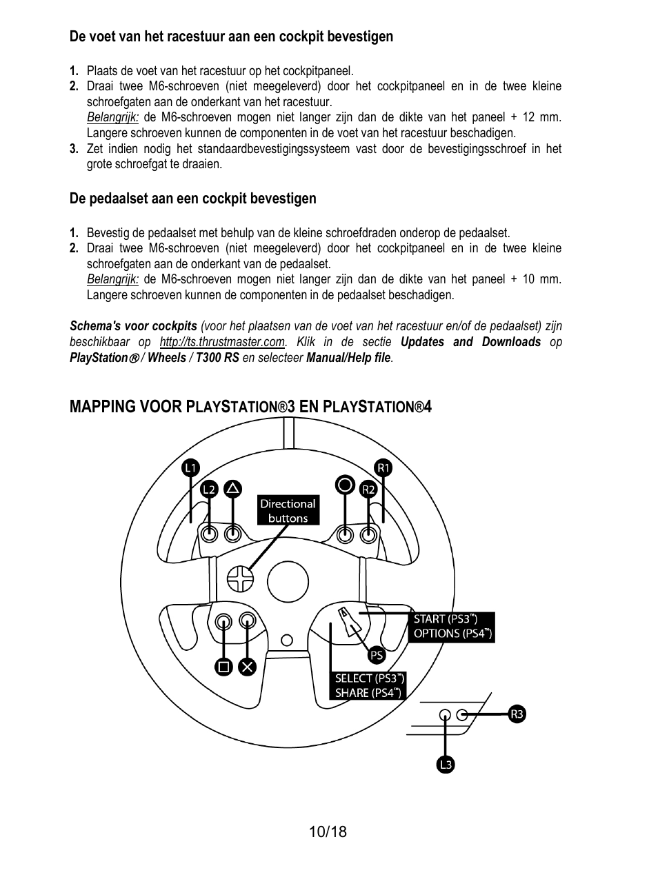 Mapping voor p, 3 en p | Thrustmaster T300 Ferrari GTE User Manual | Page 65 / 217