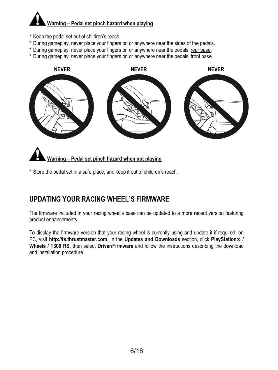 Updating your racing wheel’s firmware | Thrustmaster T300 Ferrari GTE User Manual | Page 7 / 217