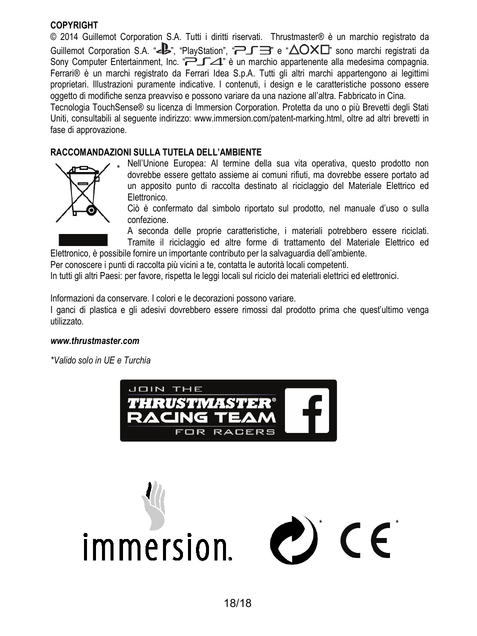 Thrustmaster T300 Ferrari GTE User Manual | Page 91 / 217