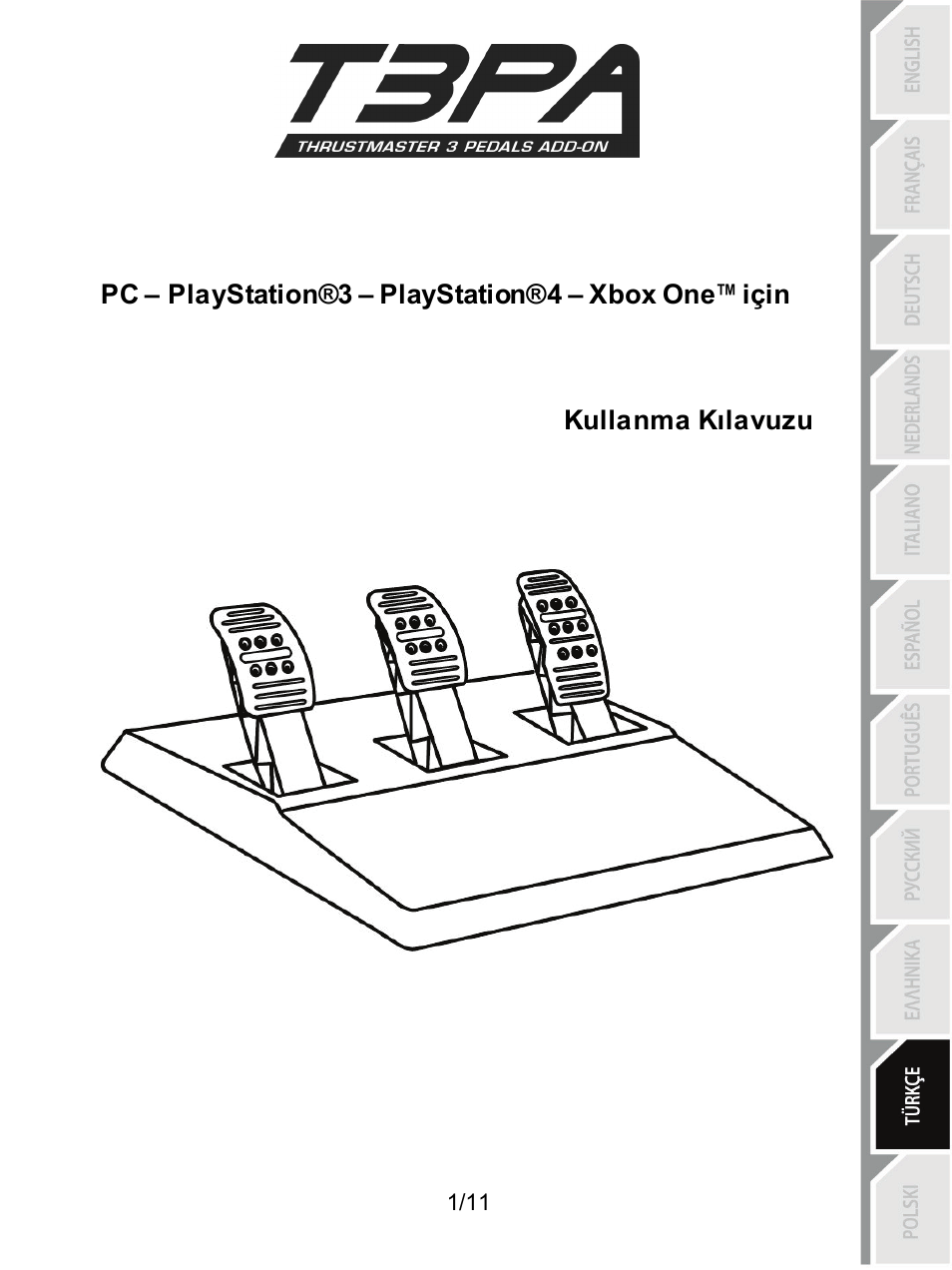 10_tur_t3pa_v3, Kullanim kilavuzu | Thrustmaster T3PA Add-On User Manual | Page 101 / 134
