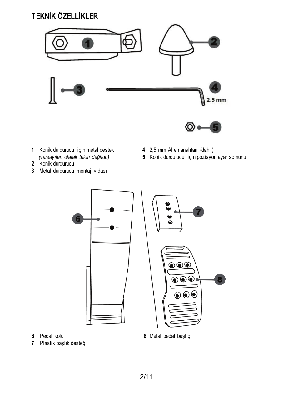 Teknik özellikler | Thrustmaster T3PA Add-On User Manual | Page 102 / 134